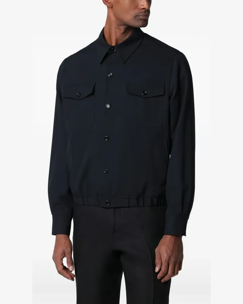 LARDINI Hemdjacke mit Brusttasche - Schwarz Schwarz