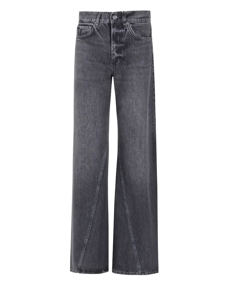 Anine Bing Jeans mit Knopfverschluss - Schwarz Schwarz