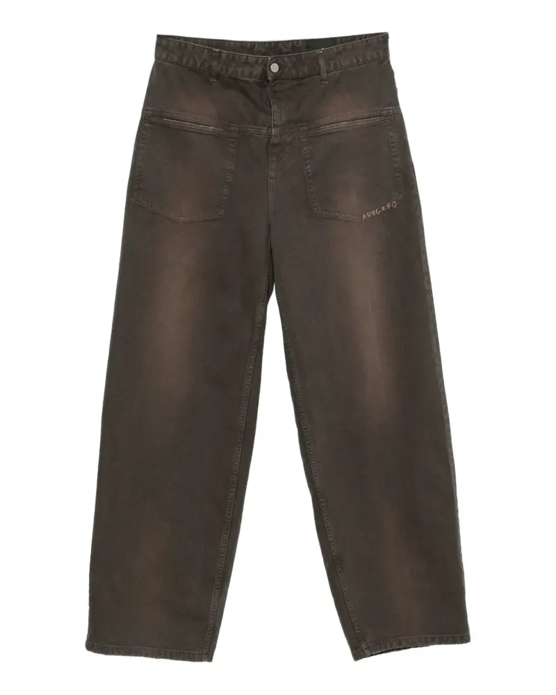 Axel Arigato Ausgeblichene Invert Jeans mit aufgesetzten Taschen - Braun Braun