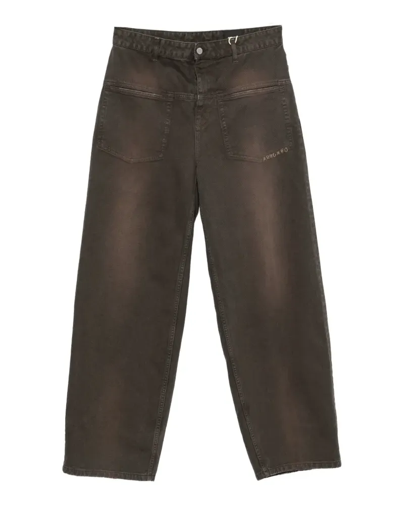 Axel Arigato Invert faded patch-pocket jeans - Braun Braun