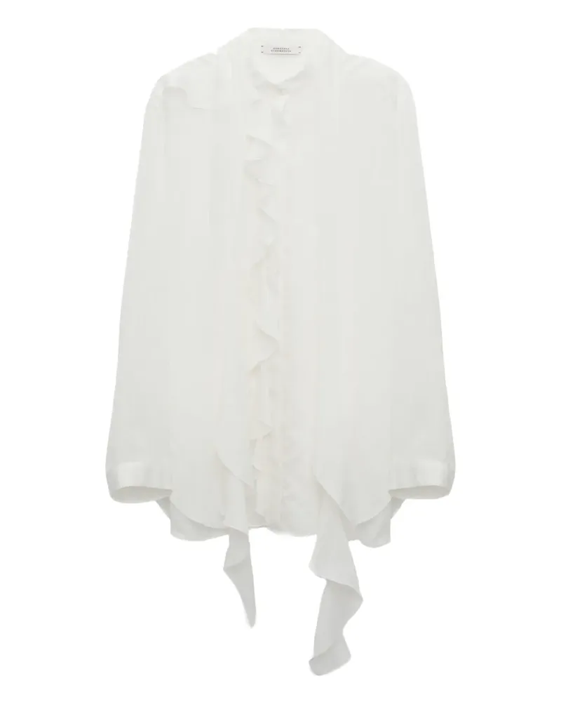 Dorothee Schumacher ruffled striped blouse - Weiß Weiß