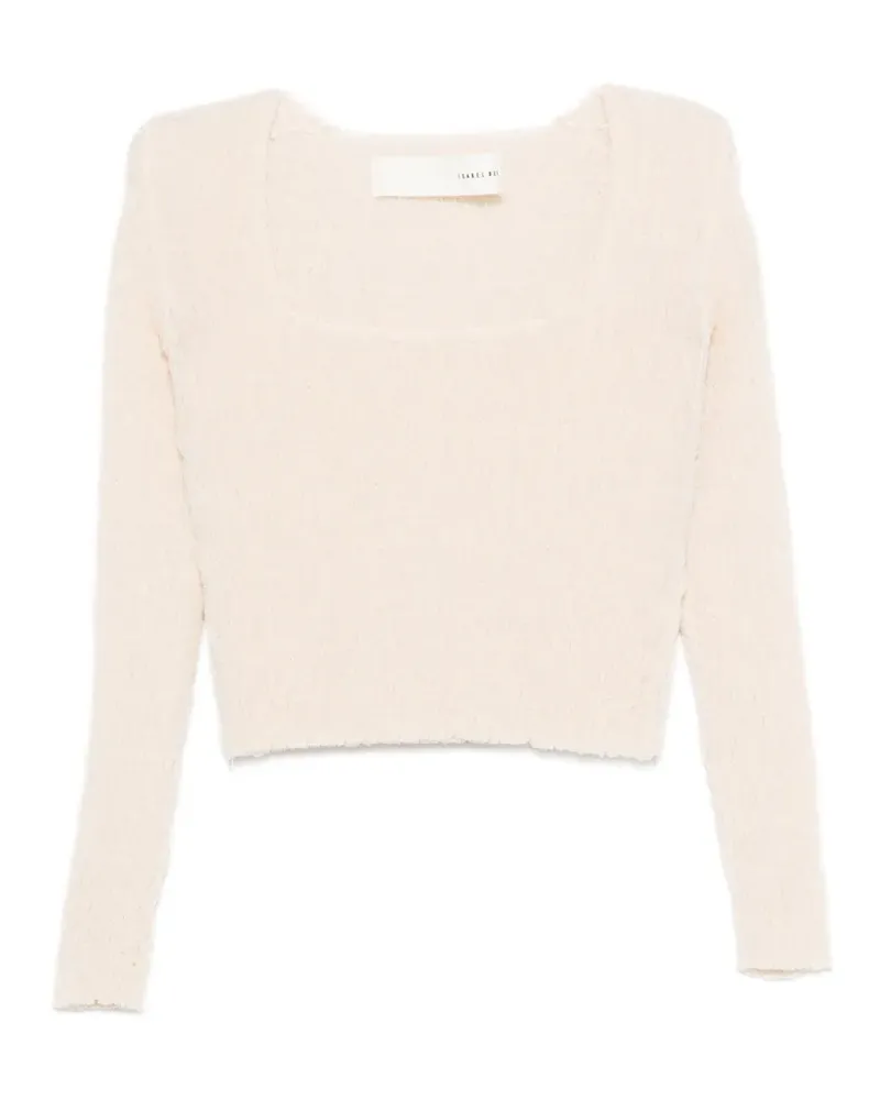 Isabel Benenato textured-finish cropped sweater - Nude Nude