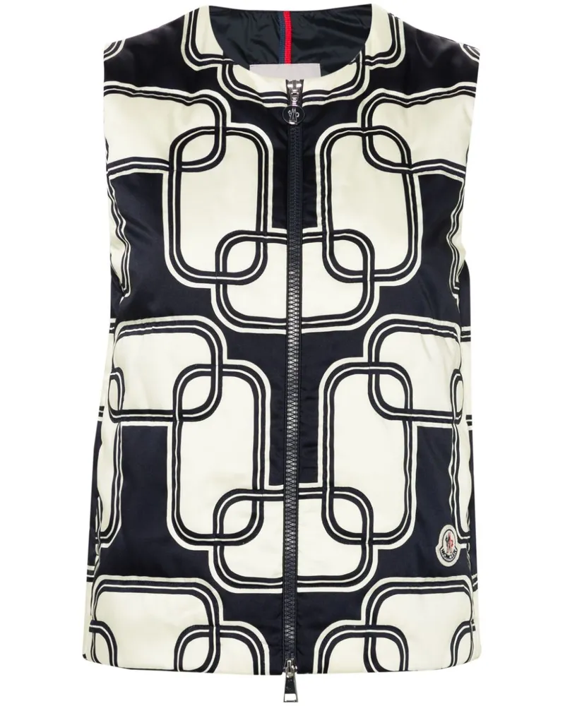 Moncler Weste mit Fedra Chain-Print - Gelb Gelb