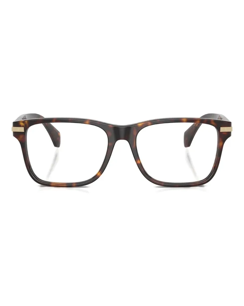 Moncler Brille mit eckigem Gestell - Braun Braun