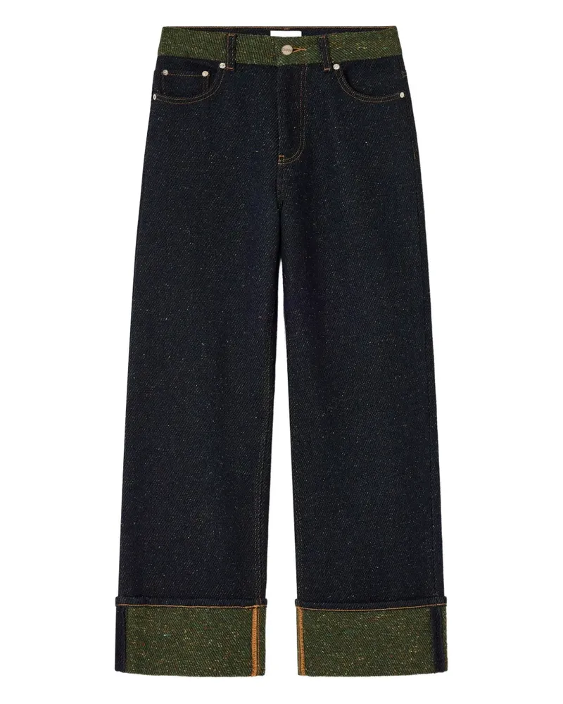 Ganni Geknöpfte Jeans - Blau Blau