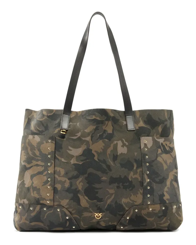 Pinko Tote Bag mit Camouflage-Print - Grün Grün