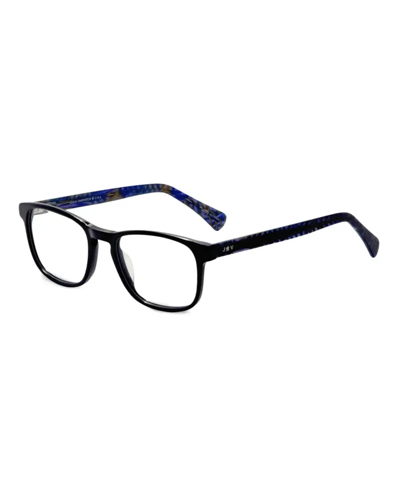 John Varvatos Brille mit eckigem Gestell - Schwarz Schwarz