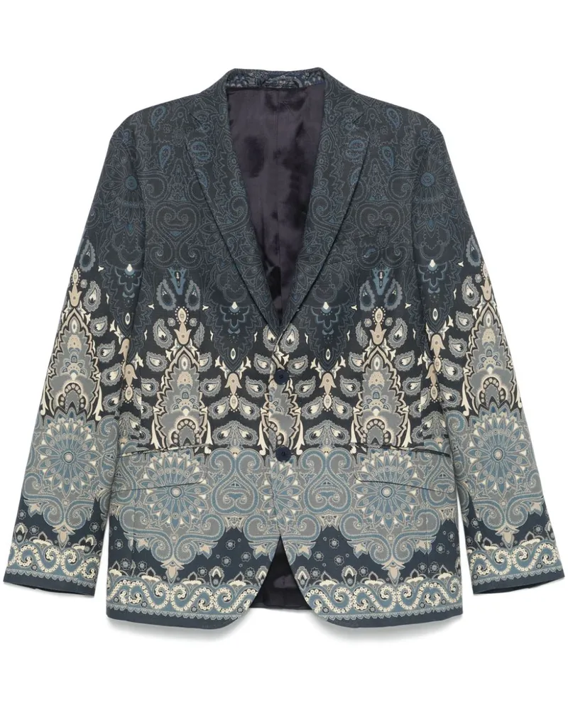 Etro Sakko aus Paisley-Jacquard - Blau Blau