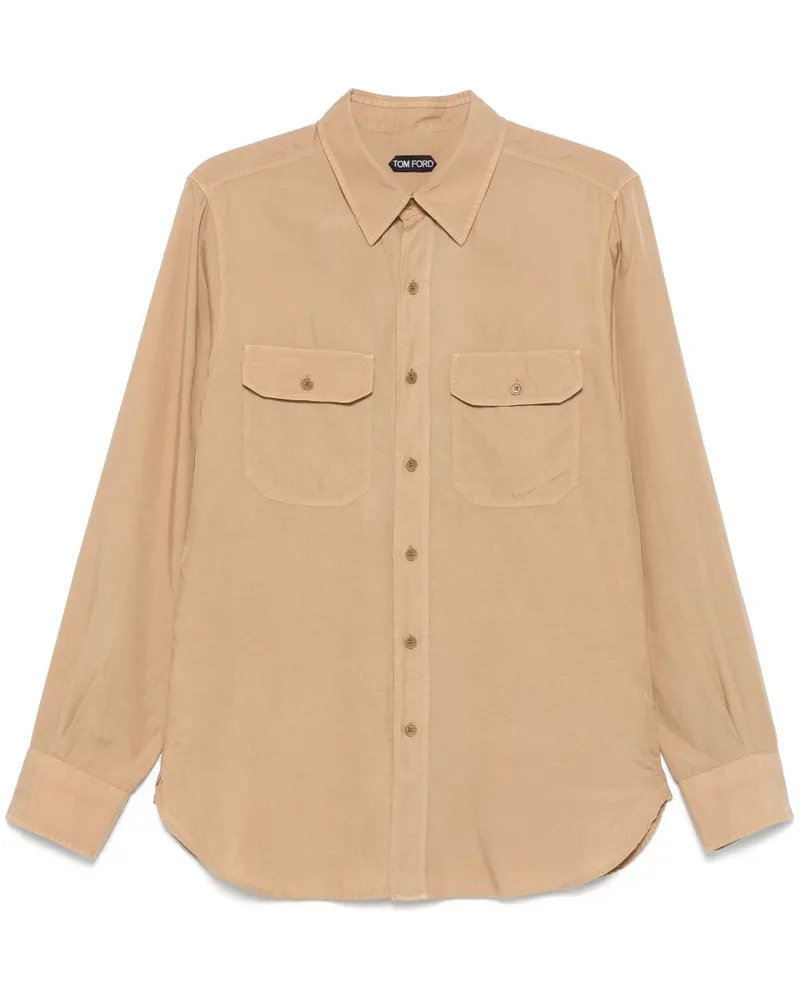 Tom Ford Klassisches Twill-Hemd - Braun Braun