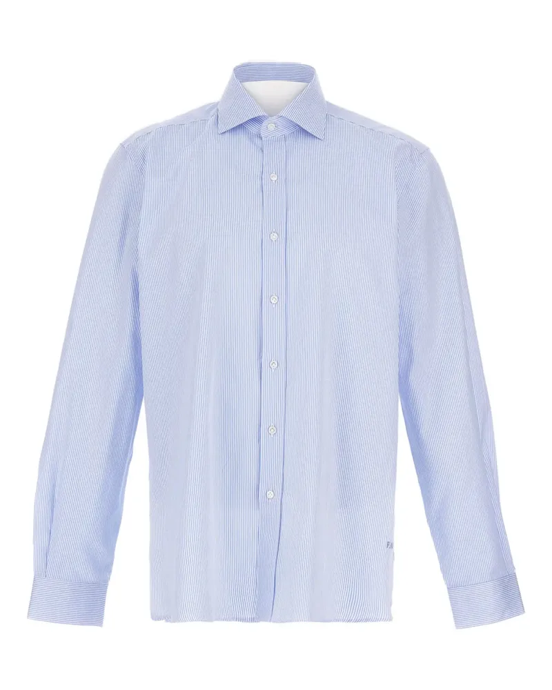 Fay Gestreiftes Hemd - Blau Blau