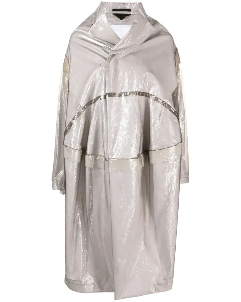 Comme des Garçons Asymmetrischer Regenmantel - Grau Grau