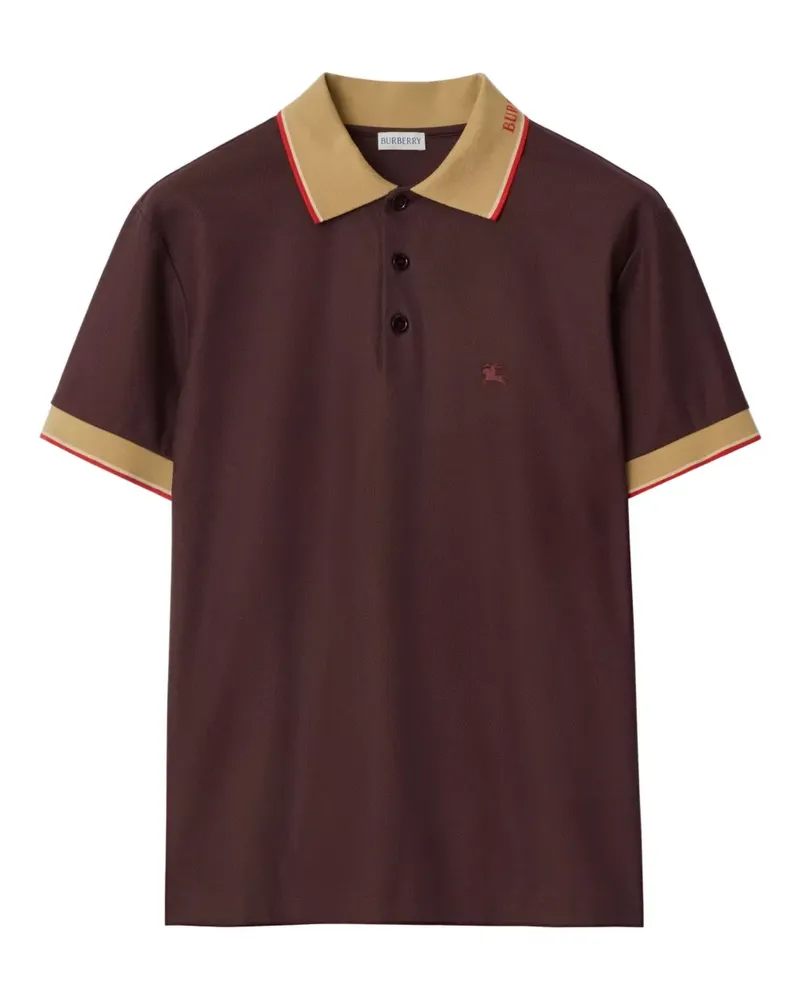 Burberry Poloshirt mit Logo-Kragen - Rot Rot