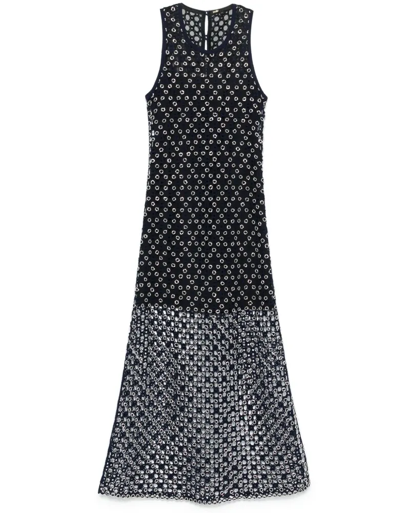 Maje Maxikleid mit Perlen - Blau Blau
