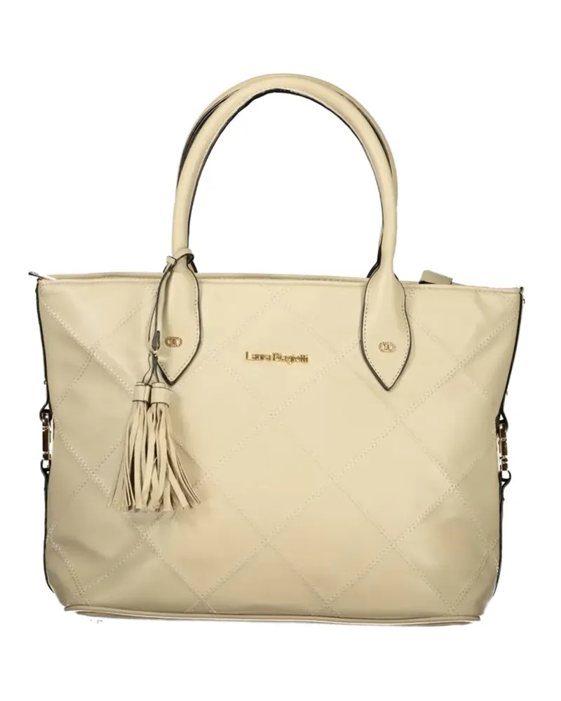 Laura Biagiotti diamond-quilted tassel tote bag - Nude Nude
