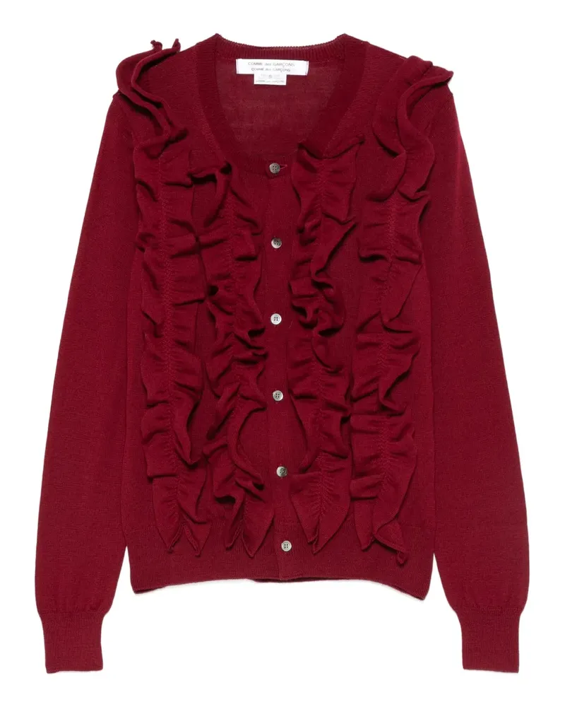 Comme des Garçons Cardigan mit Rüschen - Rot Rot