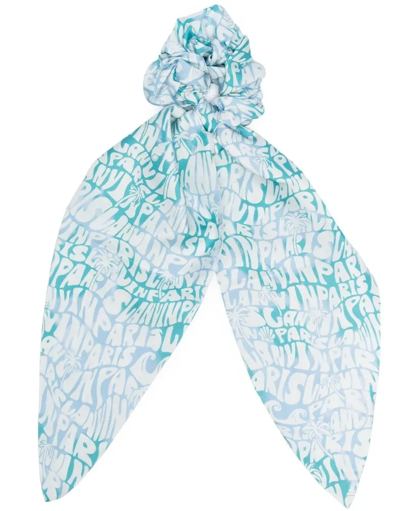 Lanvin Haargummi mit Logo-Print - Blau Blau