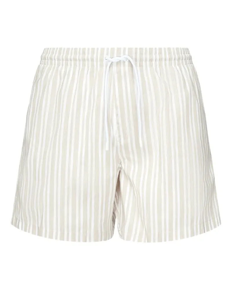 Loro Piana Gestreifte Shorts mit Kordelzug - Nude Nude