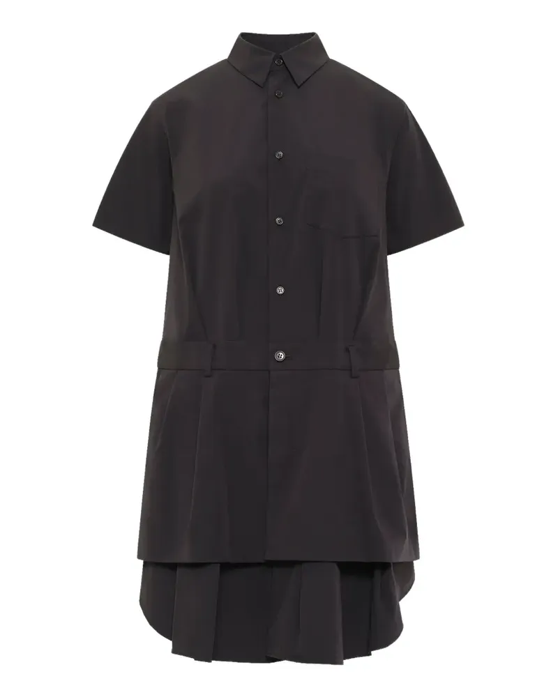 Noir Kei Ninomiya pleated layered-skirt mini dress - Schwarz Schwarz