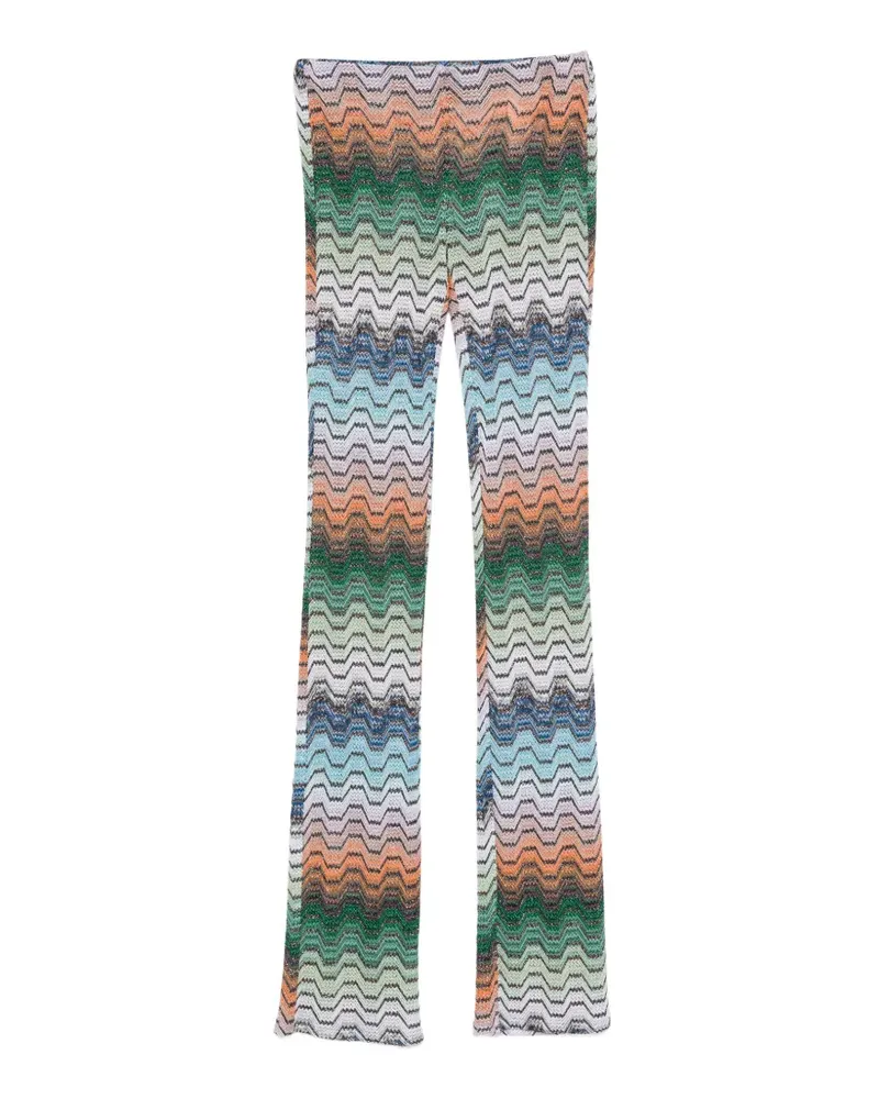 Missoni zigzag-knit trousers - Grün Grün