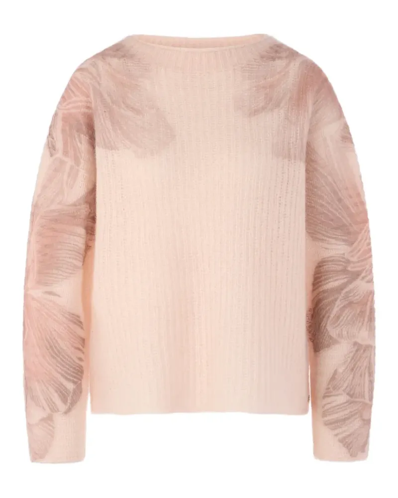 Marc Cain Knitted in Germany Pullover mit Blumen-Print - Rosa Rosa