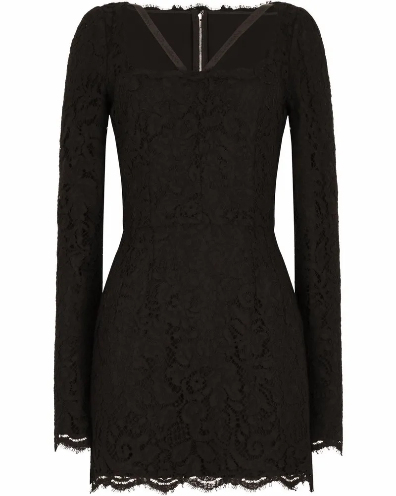 Dolce & Gabbana Minikleid mit langen Ärmeln - Schwarz Schwarz