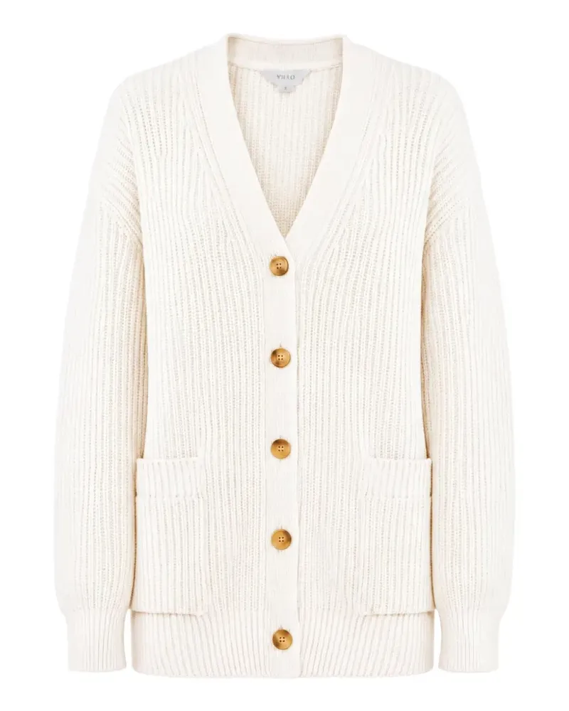 Malo ribbed-knit cashmere cardigan - Weiß Weiß
