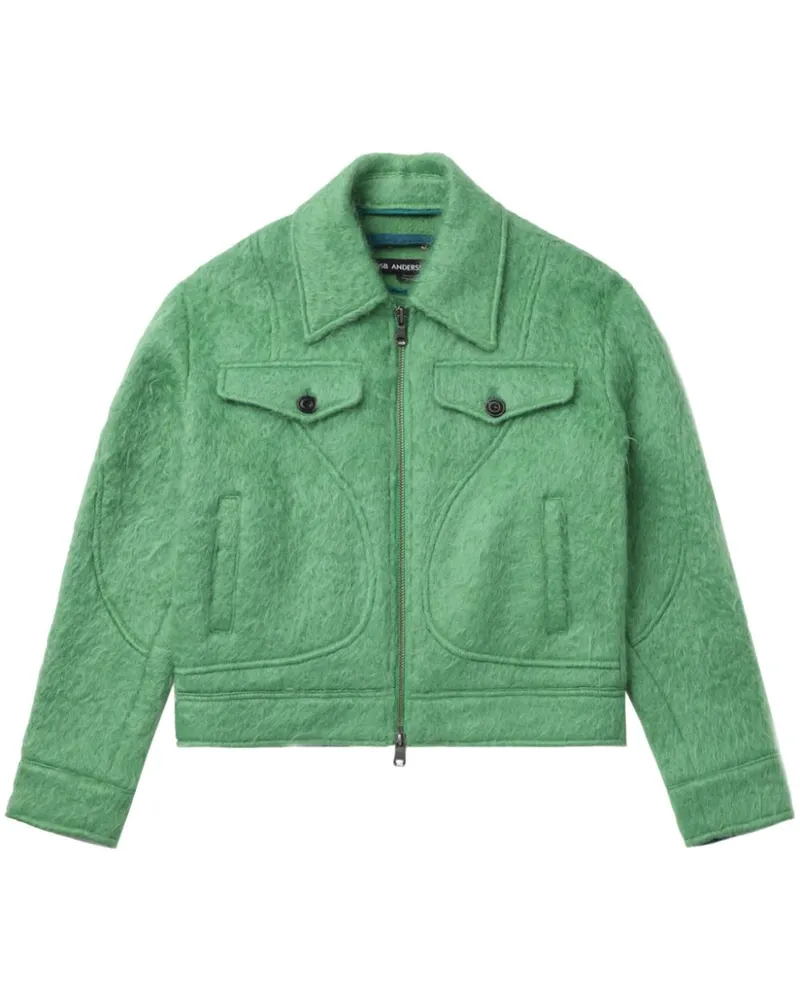 Andersson Bell Hemdjacke mit gebürstetem Effekt - Grün Grün
