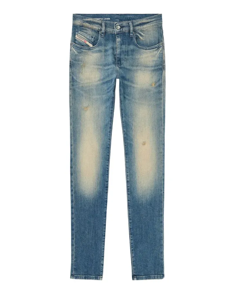 Diesel 2019 D-Strukt Jeans mit schmalem Bund - Blau Blau