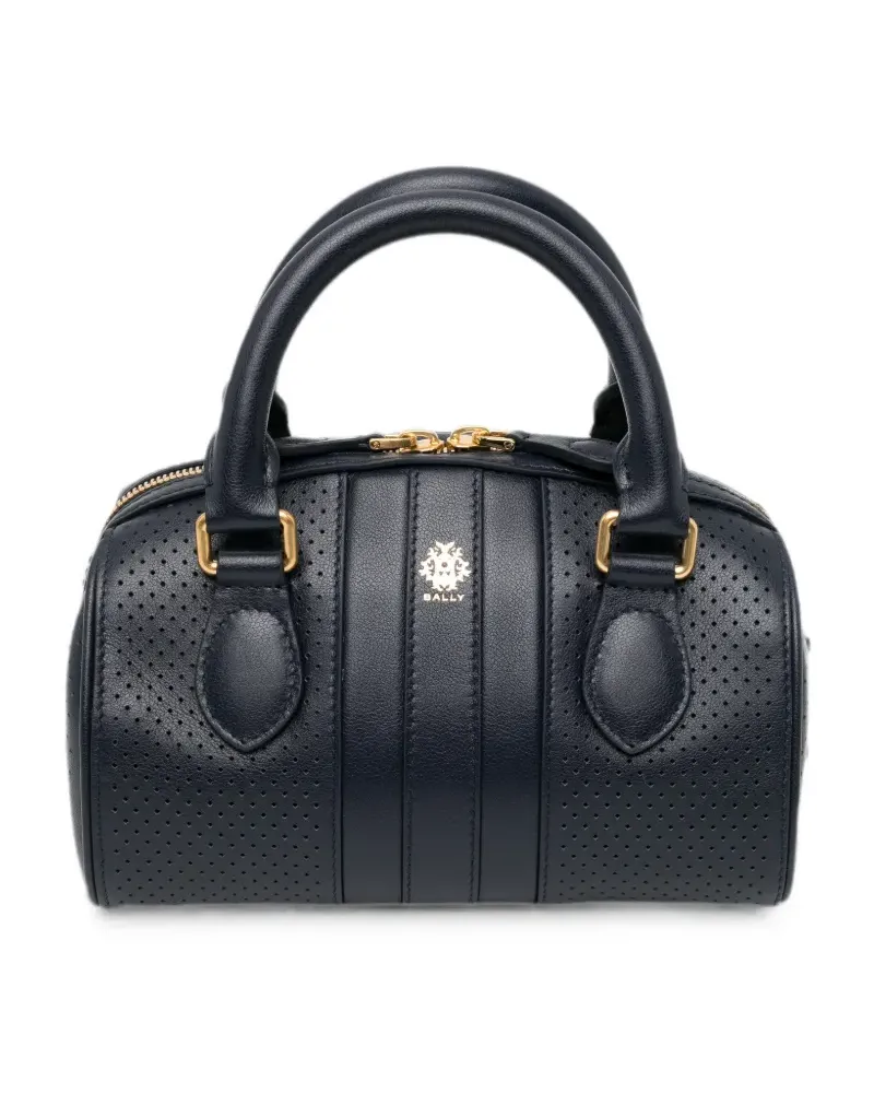 Bally perforated-leather tote bag - Blau Blau