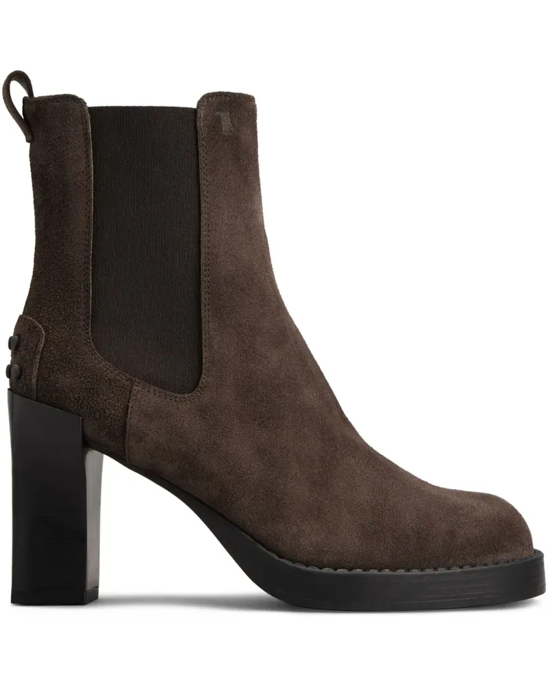 TOD'S Chelsea-Boots aus Wildleder 80mm - Braun Braun