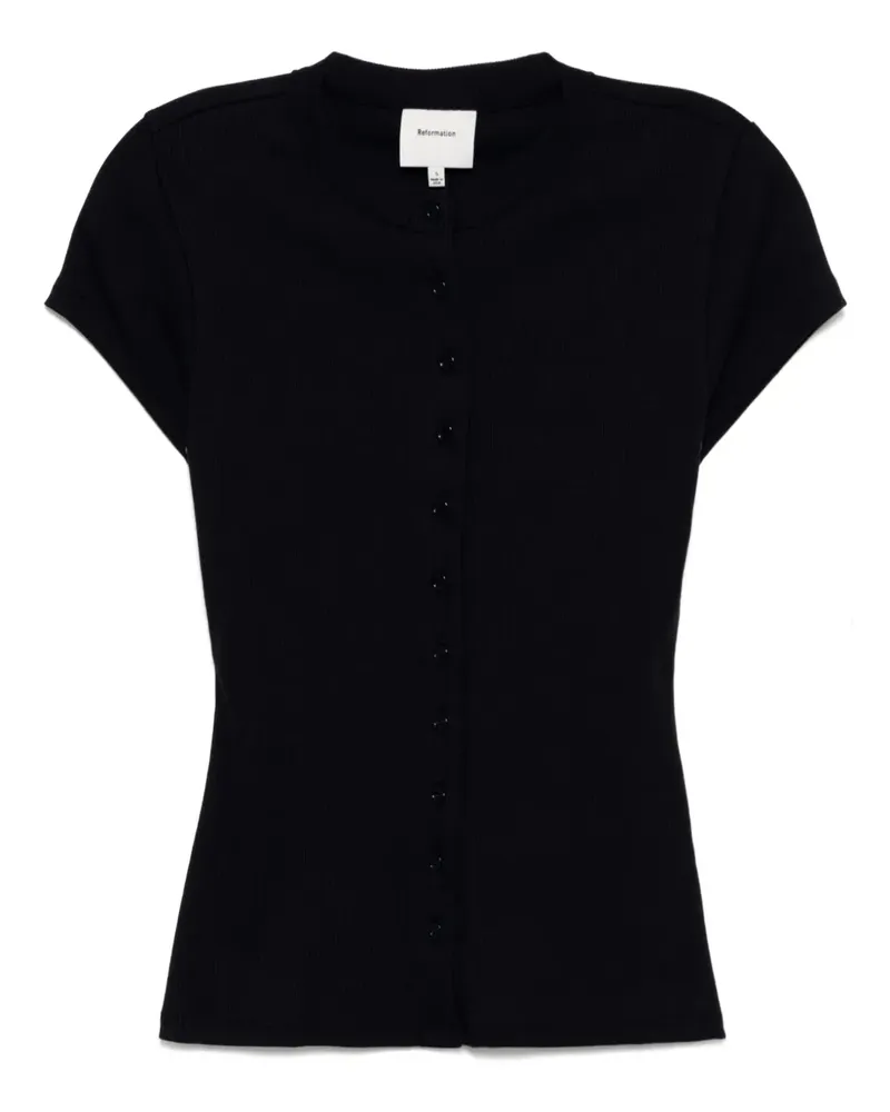 Reformation Raelynn Oberteil - Schwarz Schwarz