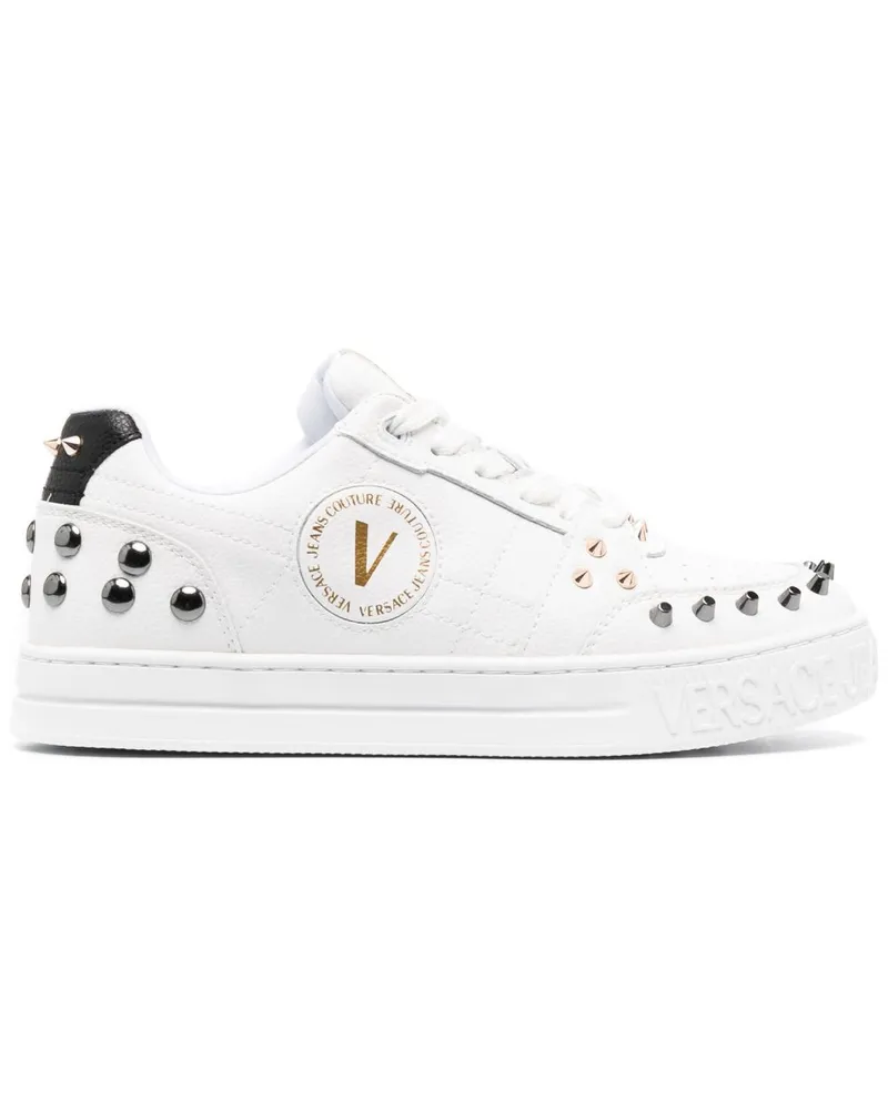 Versace Jeans Sneakers mit Nieten - Weiß Weiß