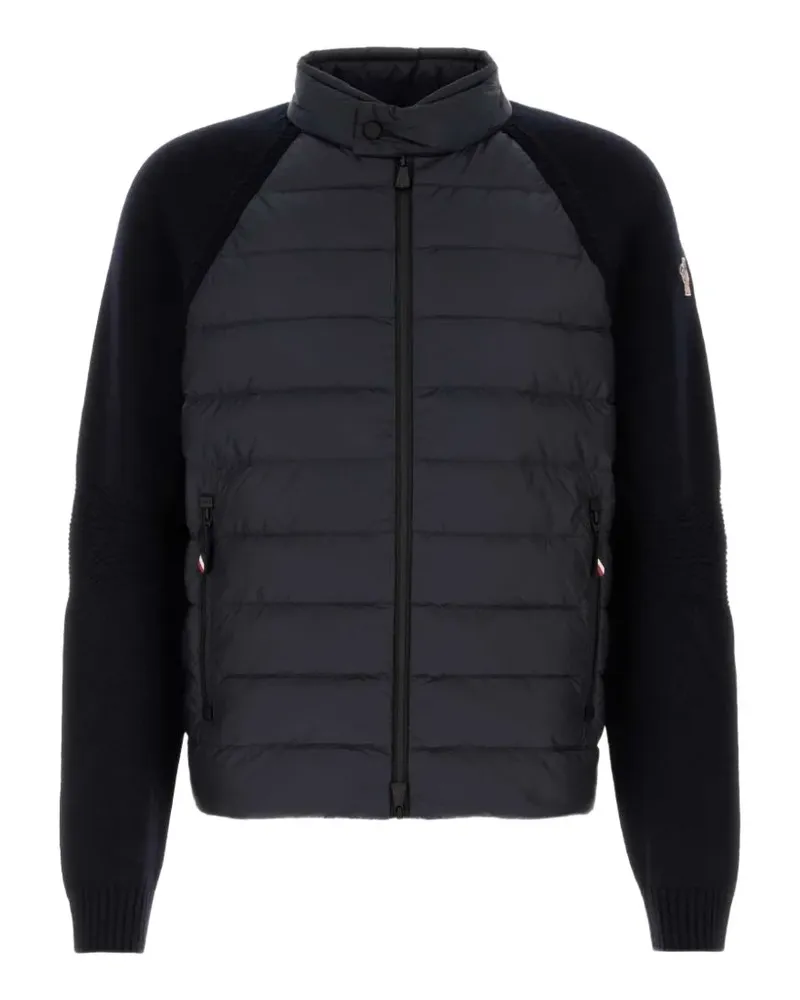Moncler Cardigan mit wattiertem Einsatz - Blau Blau