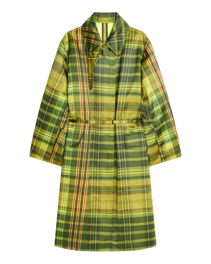 Dries van Noten Karierter Oversized-Mantel - Grün Grün