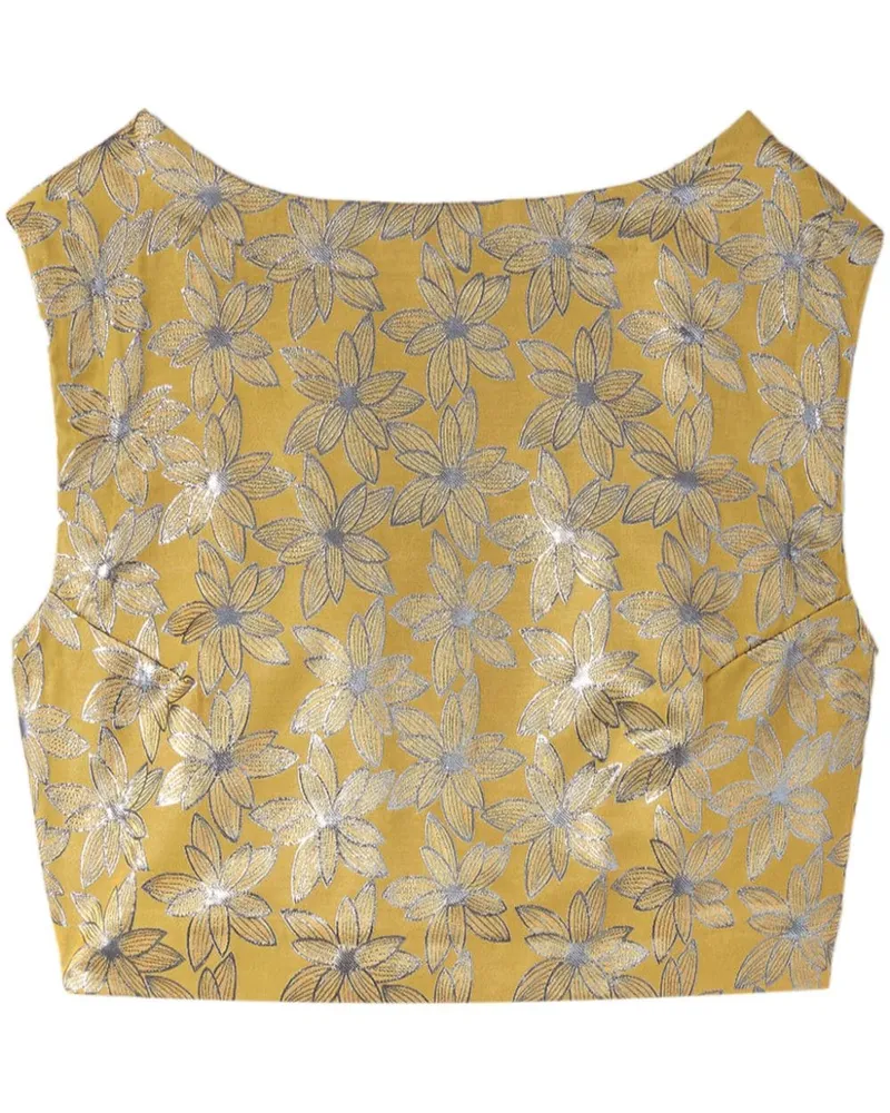 DESTREE Richard Cropped-Top aus Jacquard - Gelb Gelb