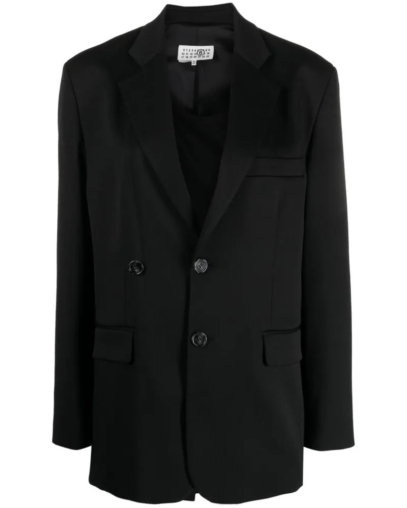 Maison Margiela Einreihiger Blazer - Schwarz Schwarz