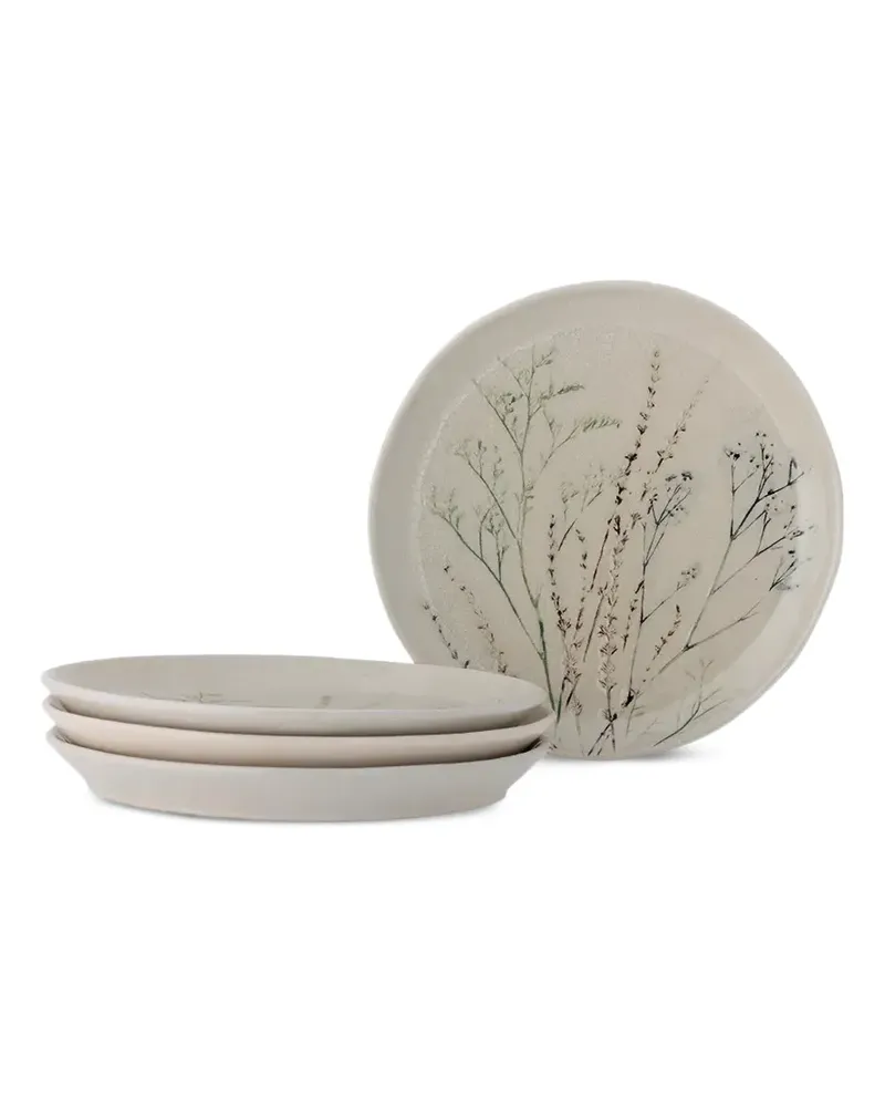 Bloomingville Bea Teller mit botanischem Print - Nude Nude