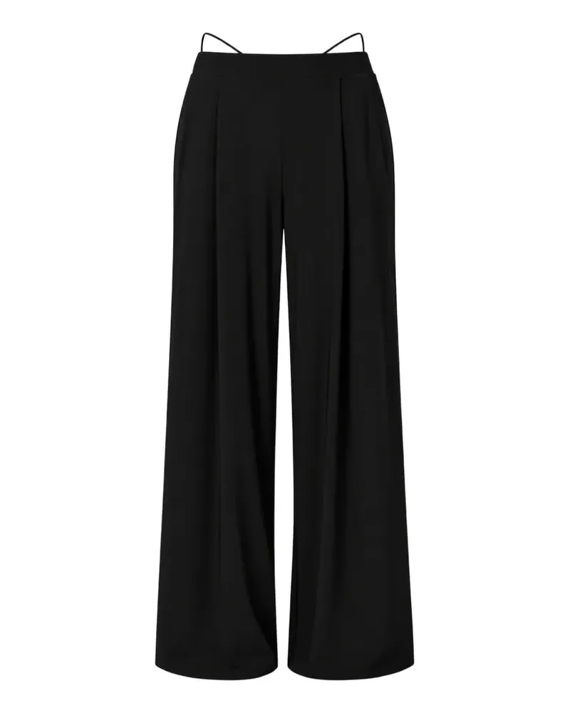 Amazuìn Simon pleated palazzo pants - Schwarz Schwarz