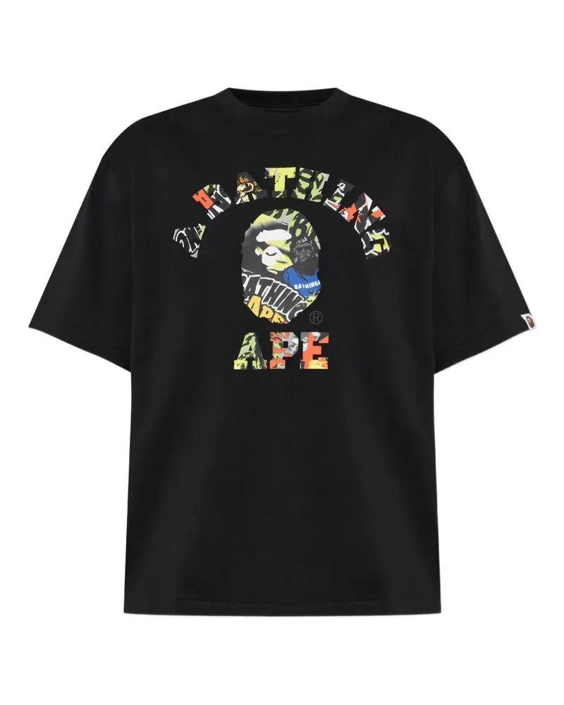 BAPE T-Shirt mit Logo-Print - Schwarz Schwarz