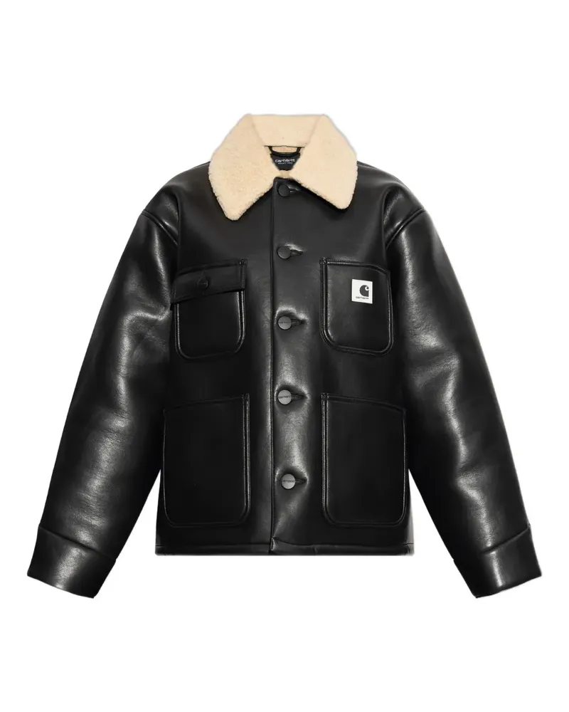 Carhartt WIP Shepton OG Michigan shearling-collar coat - Schwarz Schwarz
