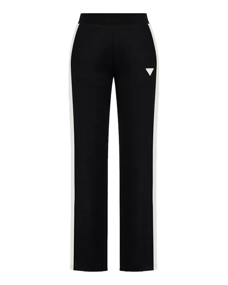 Guess logo-detail striped track pants - Schwarz Schwarz