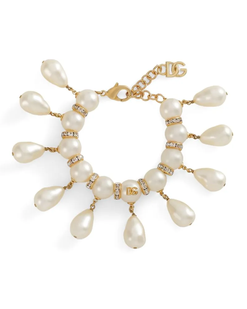 Dolce & Gabbana Armspange mit graviertem Logo - Gold Gold
