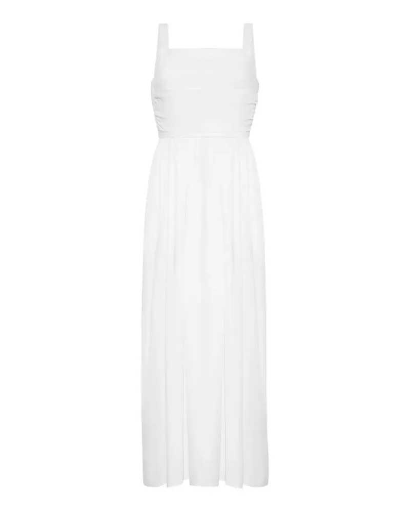 Adam Lippes Calista ruched-bodice midi dress - Weiß Weiß