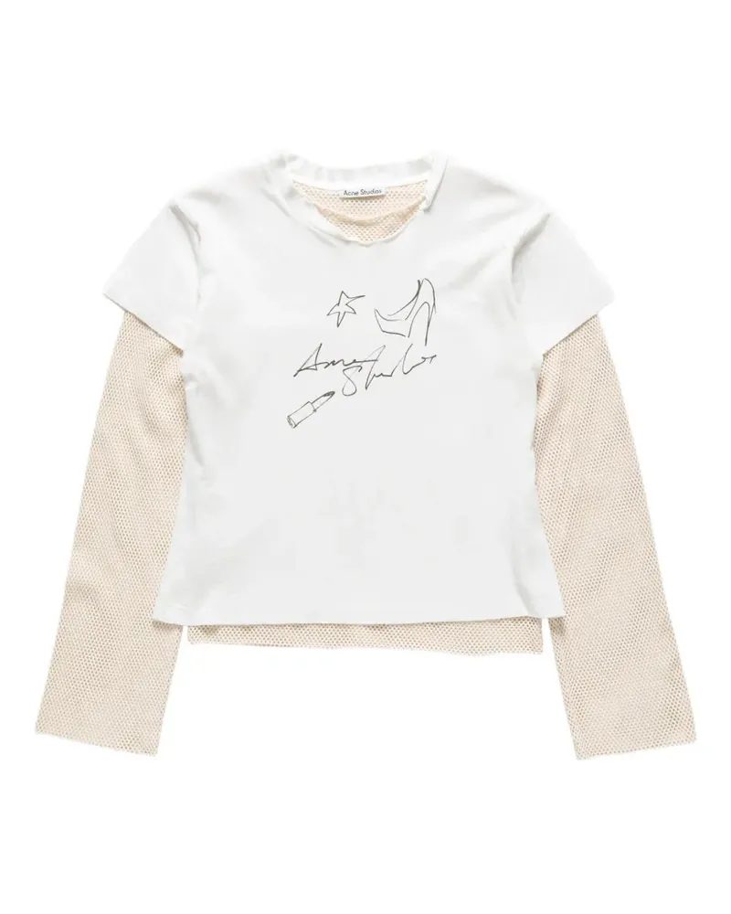 Acne Studios T-Shirt im Layering-Look - Weiß Weiß