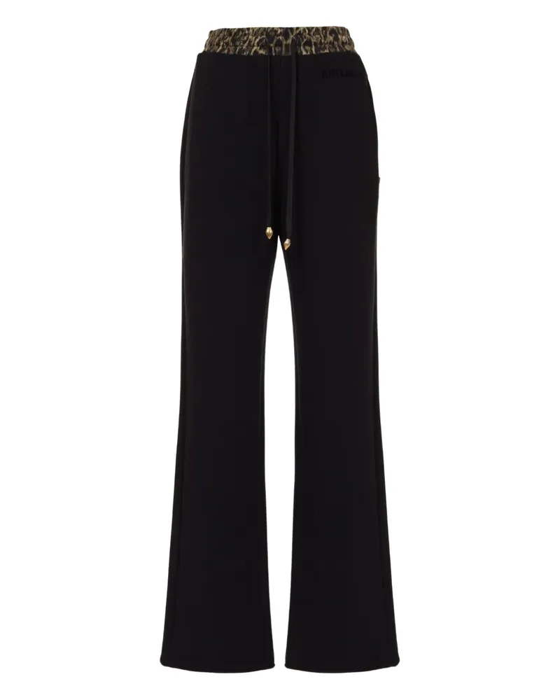 Just Cavalli Hose mit Leoparden-Bund - Schwarz Schwarz