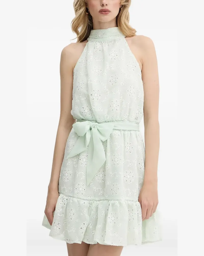 Guess Neckholder-Minikleid mit Ösenstickerei - Grün Grün