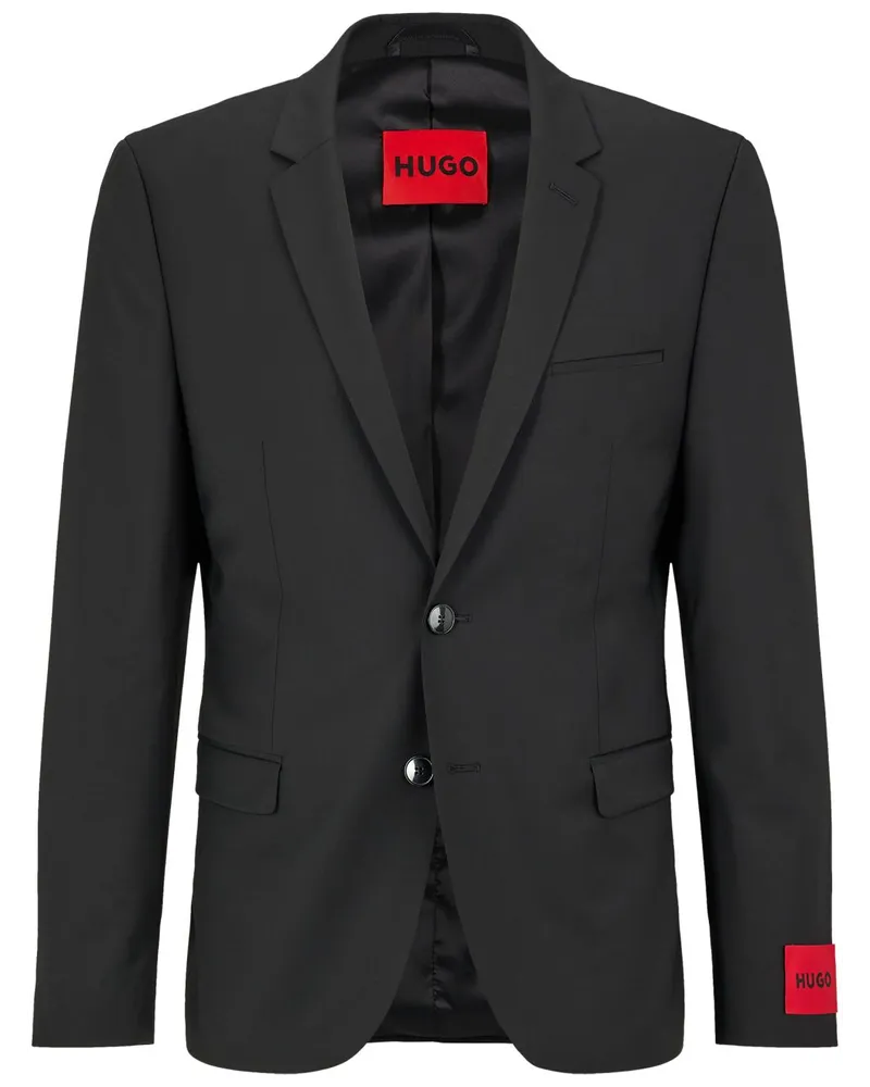 HUGO BOSS Sakko mit fallendem Revers - Schwarz Schwarz