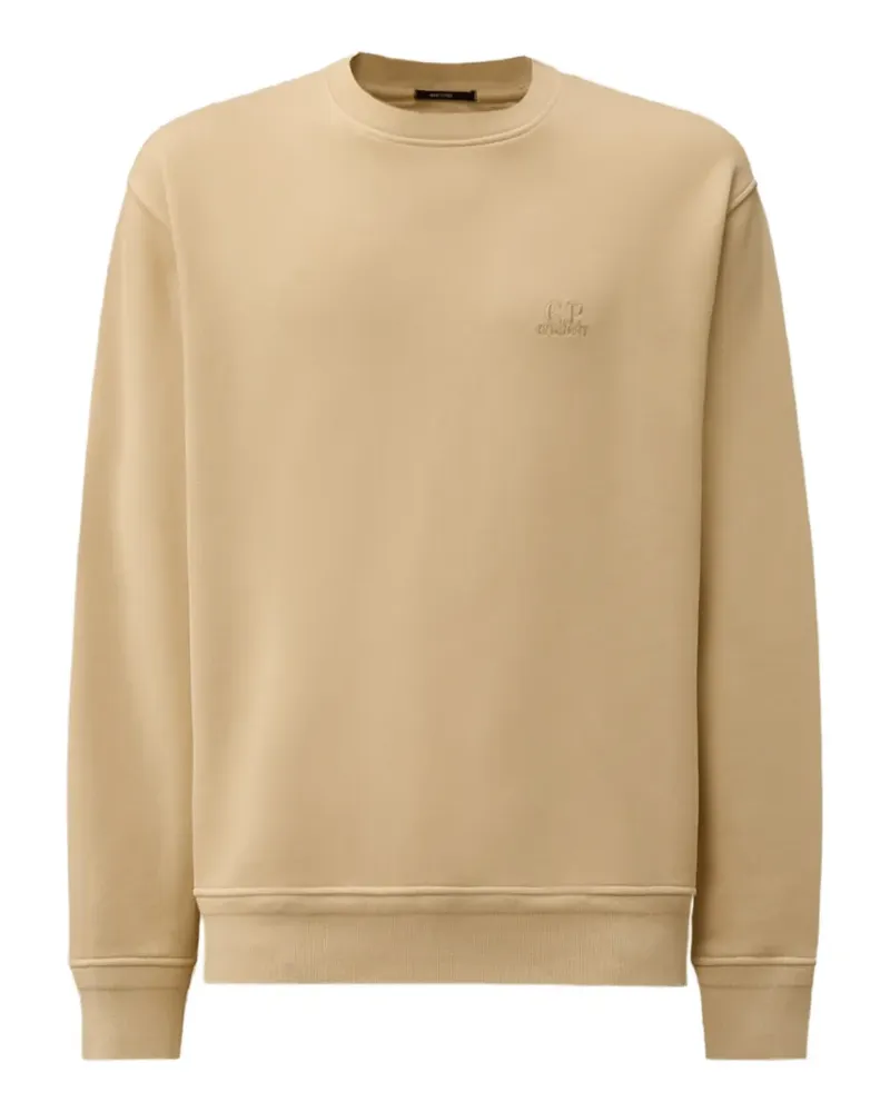 C.P. Company logo-embroidered crewneck cotton sweatshirt - Nude Nude