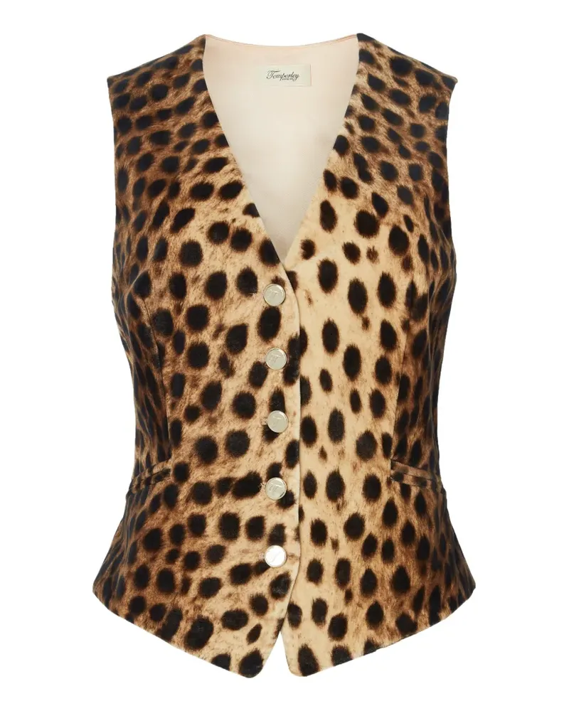 Temperley London Nemera Weste mit V-Ausschnitt - Nude Nude