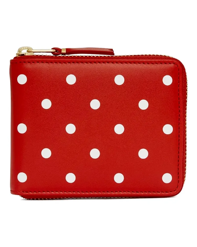Comme des Garçons Portemonnaie mit Polka Dots - Rot Rot